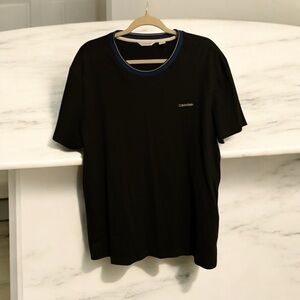 Calvin Klein Black Tee with Blue Trim